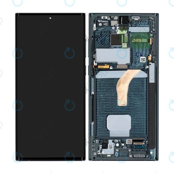 Συγκρότημα οθόνης για Samsung S22 Ultra, S908B, GH82-27489D, GH82-27488D, Green, Service Pack