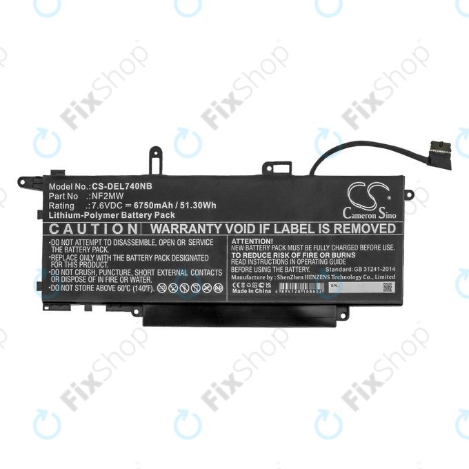 Μπαταρία για Dell Latitude 7310 2-in-1, 7400 2-in-1, 6750mAh, Li-Pol, 7.6V, NF2MW, HQ