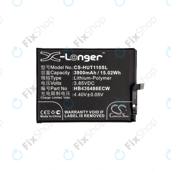 Μπαταρία για Huawei Mate 10 Lite, Honor View 20, 3900mAh, Li-Pol, 3.85 V, HB436486ECW, HQ