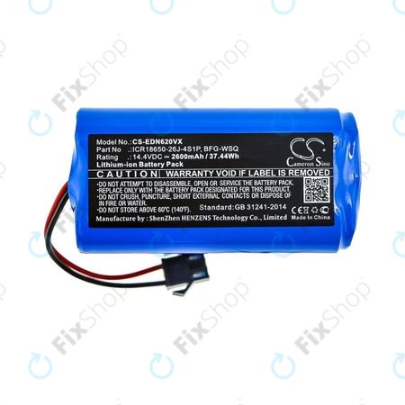 Μπαταρία για Ecovacs Deebot N79, N79S, Eufy RoboVac-series, Proscenic 850-series, BFG-WSQ, ICR18650-26J-4S1P, UR18650ZY-4S1P-AAM, 14.4V, 2600mAh, HQ