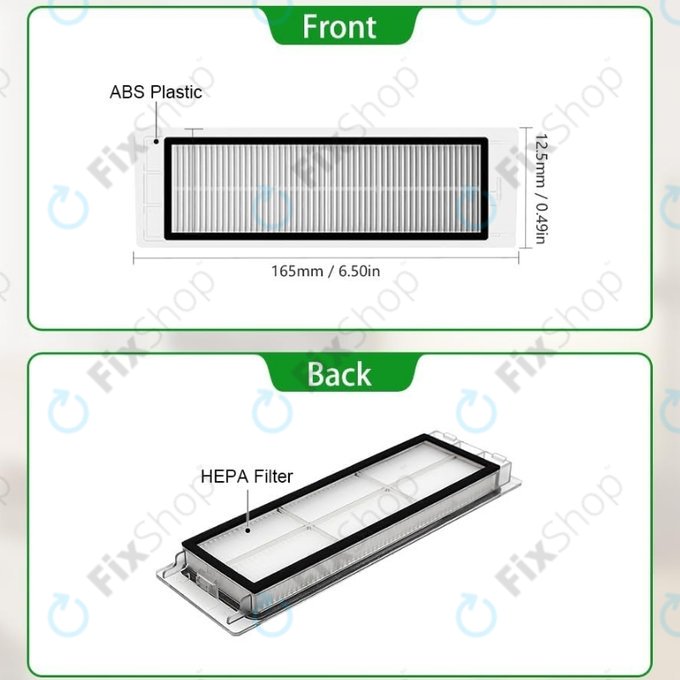 Φίλτρο Σκόνης (2τμχ) για Xiaomi Roborock S5 (Mijia 1S) | S5 Max | S6 | S6 MaxV | S6 Pure | E4 | E5 | Mi Robot Vacuum Mop 1S | Xiaowa E2 | E3 | Lite C10
