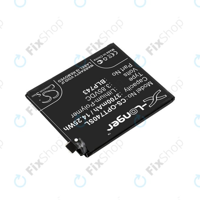 Μπαταρία για OnePlus 7T, 3700mAh, Li-Pol, 3.85 V, BLP743, HQ
