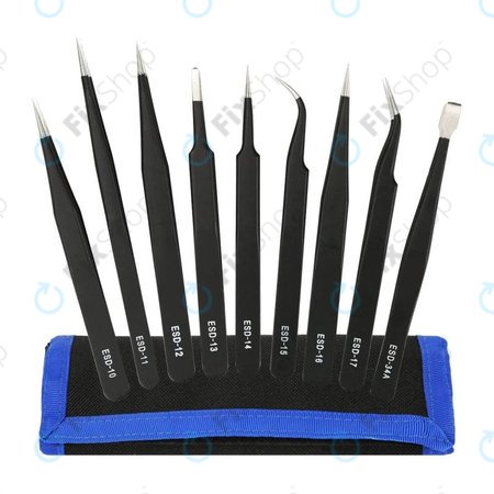 Σετ Αντιστατικών Λαβίδων από Ανοξείδωτο Ατσάλι 9in1