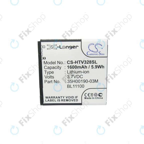 Μπαταρία για HTC Desire X, Desire V, 1600mAh, Li-Ion, 3.7V, 35H00190-03M, HQ