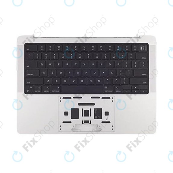 Άνω πλαίσιο πληκτρολογίου για MacBook Pro 14", A2442 (2021), A2779 (2023), με πληκτρολόγιο US και μπαταρία, Silver, 661-21973, Genuine Apple