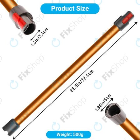 Σωλήνας Αναρρόφησης για Dyson V-series | Outsize | Πορτοκάλι | Orange