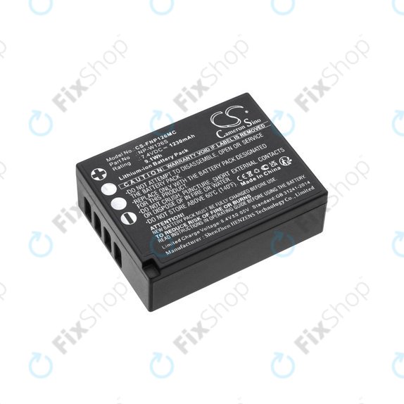 Μπαταρία για Fujifilm Finepix Hs30, X-T30, 1230mAh, Li-Ion, 7.4V, NP-W126S, HQ