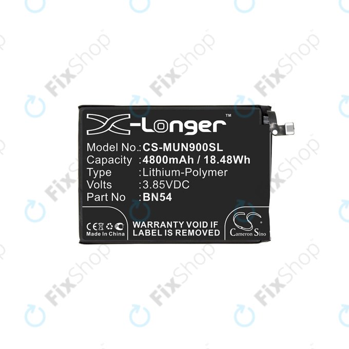 Μπαταρία για Xiaomi Redmi 9 M2004J19G, 4800mAh, Li-Pol, 3.85 V, BN54, HQ