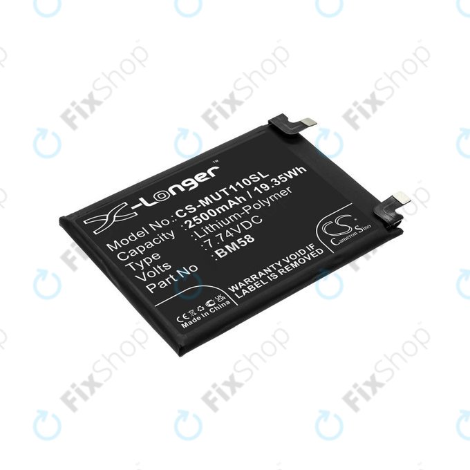 Μπαταρία για Xiaomi 11T Pro, 2500mAh, Li-Pol, 7.74 V, BM58, HQ