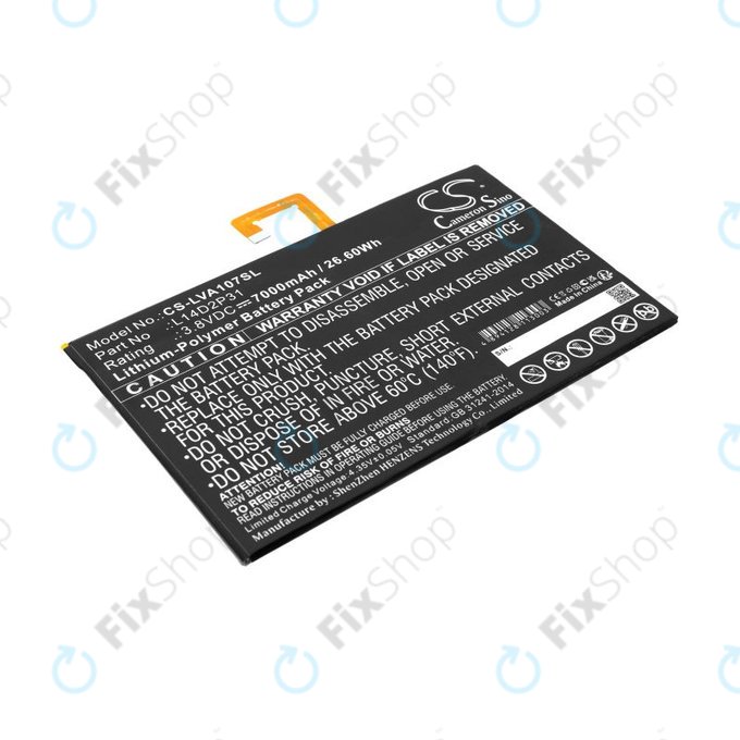Μπαταρία για Lenovo Tab 2, Lenovo Tab 4, Lenovo TB2, 7000mAh, Li-Pol, 3.8V, L14D2P31, HQ