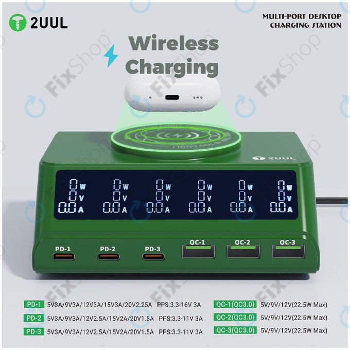 Επιτραπέζιος φορτιστής πολλαπλών θυρών, 2UUL PC11