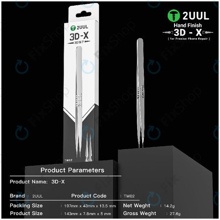 Πινέτα ακριβείας, 3D-X φινιρισμένη στο χέρι, 2UUL TW02