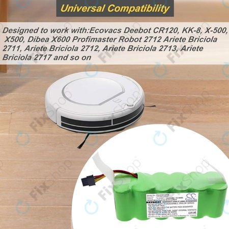 Μπαταρία για Ecovacs Deebot CR120, KK-8, X500, LP43SC2000P, 14.4V, 2000mAh, HQ