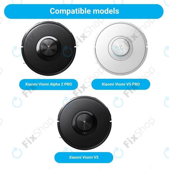 Σετ ανταλλακτικών για Xiaomi Viomi Alpha 2 PRO, V5 PRO, V5 (2x Κύριες βούρτσες, 4x Φίλτρα, 4x Πλευρικές βούρτσες)
