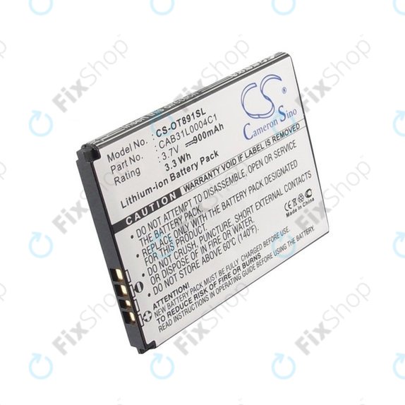 Μπαταρία για Alcatel One Touch, OT, TCL A, Vodafone, 900mAh, Li-ion, 3.7V, CAB31L0004C1, HQ