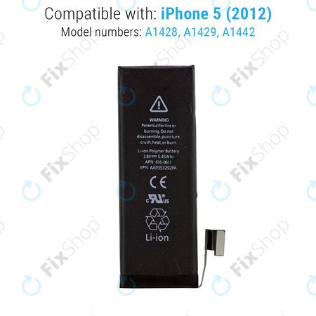 Μπαταρία για Apple iPhone 5, 1440mAh