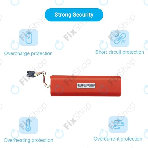 Μπαταρία για Xiaomi Roborock S-series, T-series, Q-series, XJT-2P4S-6000, 14.4V, 6000mAh
