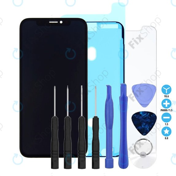 Οθόνη In-Cell για iPhone X, Αφής με πλαίσιο, Κόλλα (Adhesive), Προστατευτικό Γυαλί, Εργαλεία, FixPremium