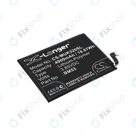 Μπαταρία για Xiaomi Mi 10T 5G M2007J3SY, 4900mAh, Li-Pol, 3.85 V, BM53, HQ