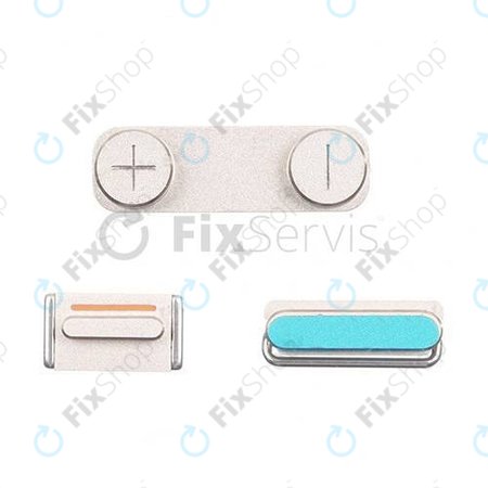 Σετ Πλαϊνών Κουμπιών για iPhone 5S | Λειτουργίας + Έντασης + Σίγασης | Διαστημικό Γκρι | Space Gray