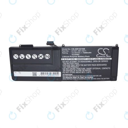 Μπαταρία για MacBook Pro 15", Μέσα 2009 – Μέσα 2010, A1286, A1321, 7200mAh, HQ