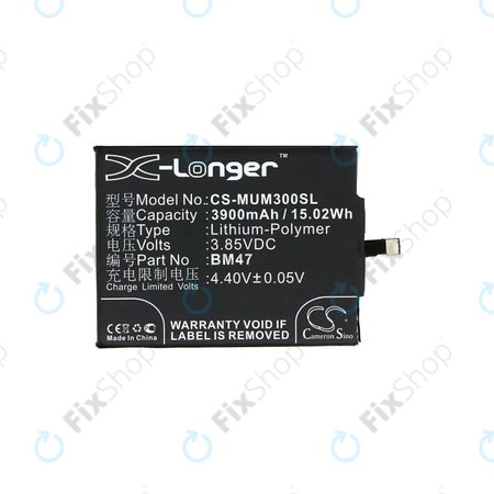 Μπαταρία για Xiaomi Redmi 3, 3S, 3 Pro, 4X, BM47, 3900mAh, HQ