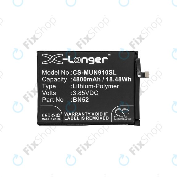 Battery για Xiaomi Redmi Note 9 Pro | BN52 | 4800mAh | HQ
