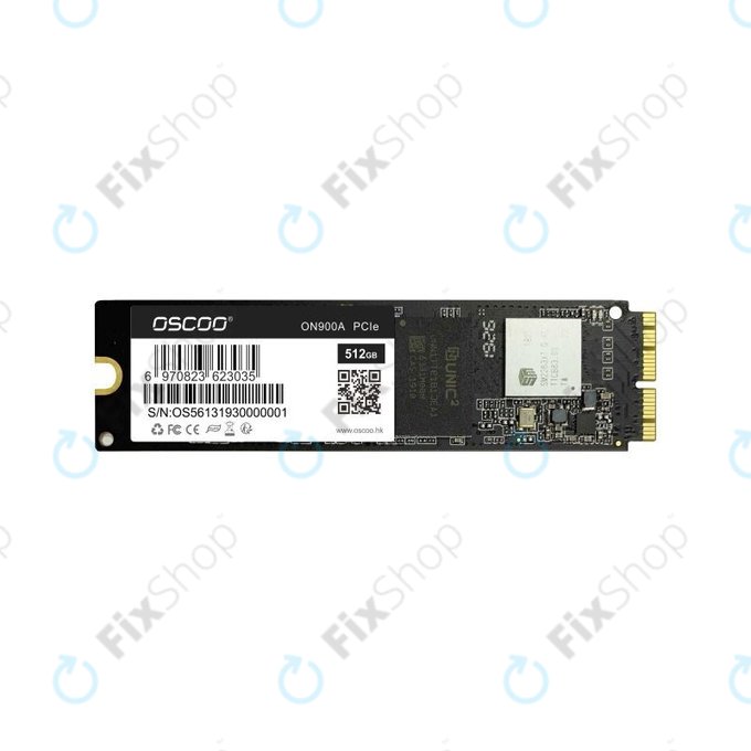 SSD 512GB για Oscoo ON900A PCIe - MacBook Air, Pro (Τέλη 2013 - 2017), Refurbished