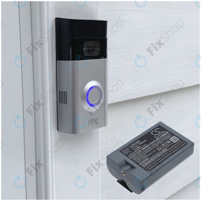 Μπαταρία για Ring Video Doorbell 2, 3, 4, 6400mAh, Li-Ion, 3.7V, 8AB1S7-0EN0, HQ