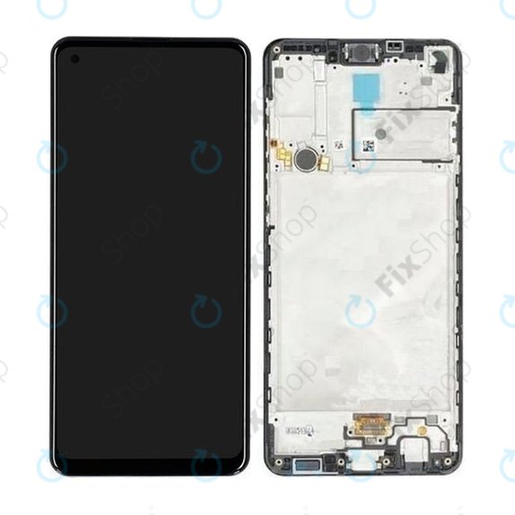 Συγκρότημα οθόνης για Samsung A21s, A217F, GH82-22988A, GH82-23137A, GH82-24641A, GH82-24642A, GH82-23089A, Black, Service Pack