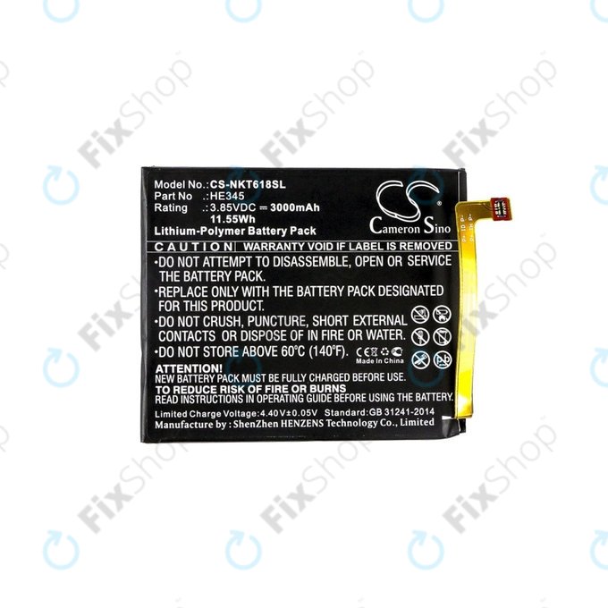 Μπαταρία για Nokia 6.1, 3000mAh, Li-Pol, 3.85 V, HE345, HQ