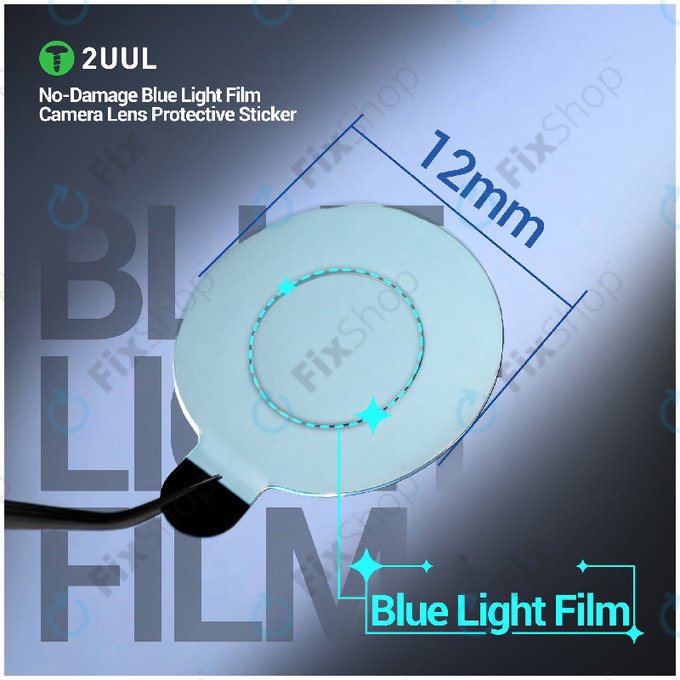 Προστατευτικά αυτοκόλλητα φακού κάμερας (Blue Light Filter), 2UUL DA33, 500τμχ/πακέτο