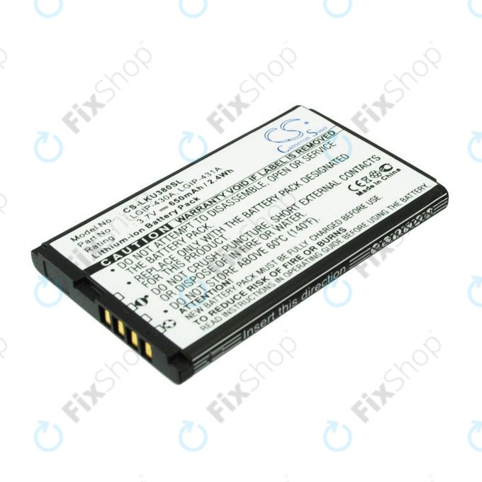 Μπαταρία για LG 230 Nite, 650mAh, Li-Ion, 3.7V, LGIP-430A, HQ