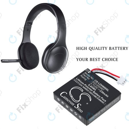 Μπαταρία για Logitech H800, 230mAh, Li-Pol, 3.7V, 533-000067, HQ