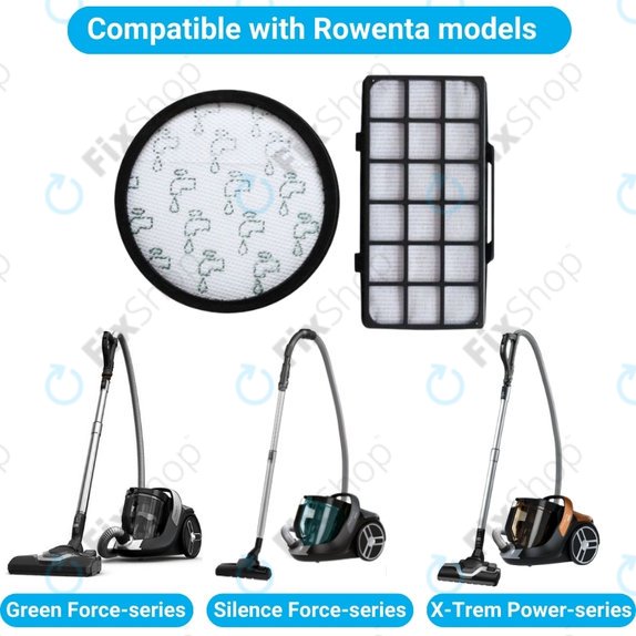 Φίλτρο HEPA + Πλενόμενο Φίλτρο Σκόνης (ZR006001) για Rowenta Silence Force | X-Trem Power