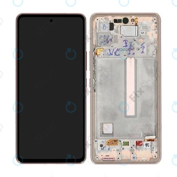 Συγκρότημα οθόνης για Samsung A53 5G, A536B, GH82-28024D, GH82-28025D, Awesome Peach, Service Pack