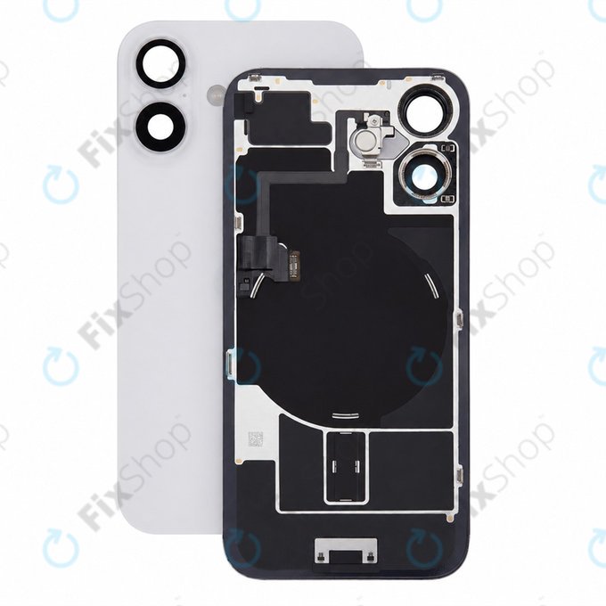 Γυαλί πίσω περιβλήματος για iPhone 16, White, Pulled A