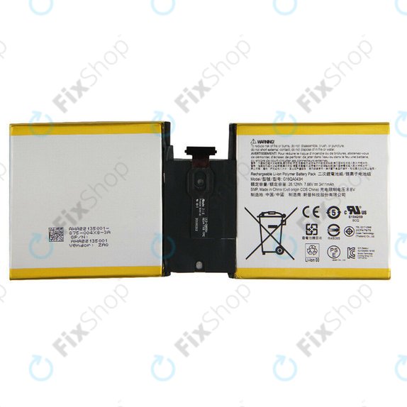 Μπαταρία για Microsoft Surface Go, G16QA043H, 3411mAh