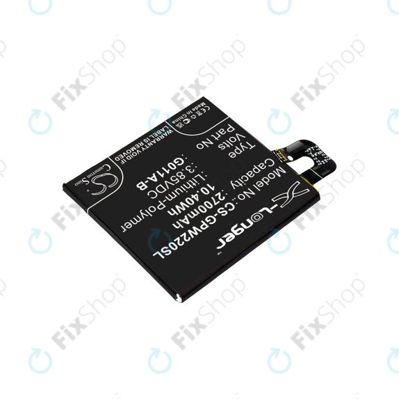 Μπαταρία για Google Pixel 2 G011A, 2700mAh, Li-Pol, 3.85 V, G011A-B, HQ
