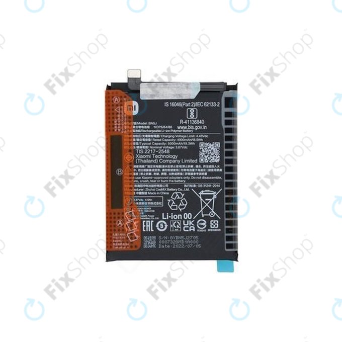Μπαταρία για Xiaomi Poco X5, Redmi Note 12, BN5J, 5000mAh, 46020000F41Y, Service Pack