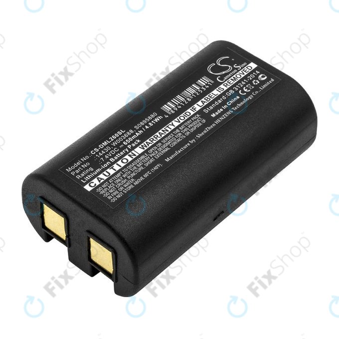 Μπαταρία για Dymo 260, 280, 650, 650mAh, Li-Ion, 7.4V, 14430, HQ