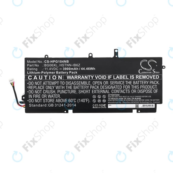 Μπαταρία για HP Elitebook 1040 G3, 3900mAh, Li-Pol, 11.4V, BG06XL, HQ