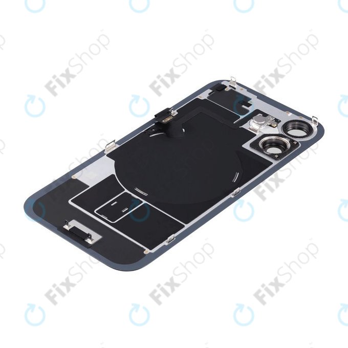 Πίσω Κάλυμμα Γυαλί + Φακός Κάμερας + Μεταλλική Πλάκα + Μαγνήτες Magsafe για iPhone 16 Plus | Μαύρο | Black