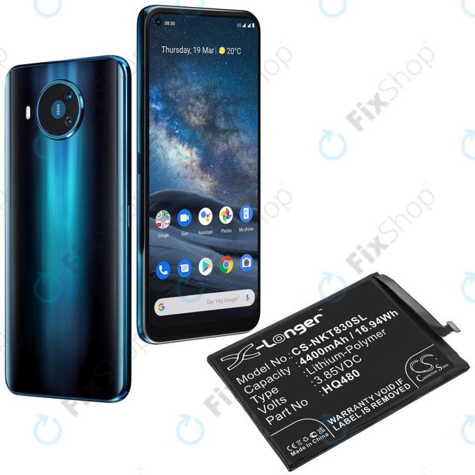Μπαταρία για Nokia 8.3 2020 5G, 4400mAh, Li-Pol, 3.85V, HQ480, HQ