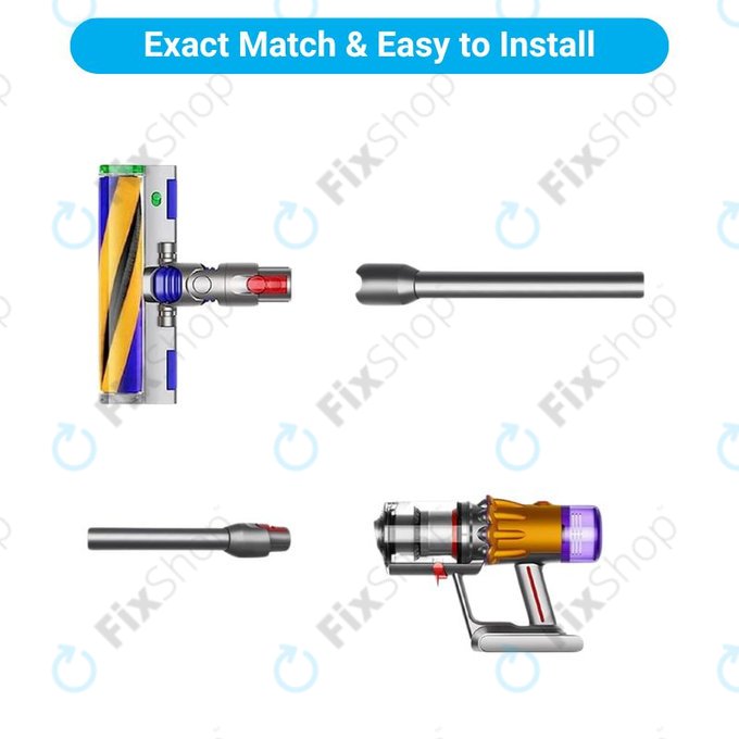 Σωλήνας Αναρρόφησης για Dyson V12 | Ασημί | Silver