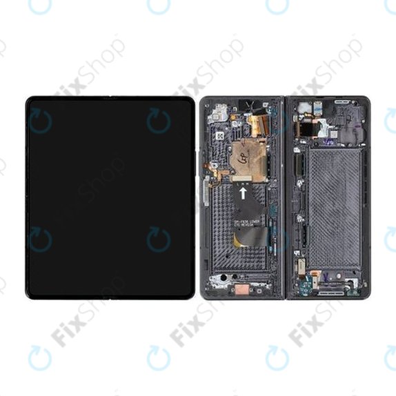 Συγκρότημα οθόνης για Samsung Z Fold 4, F936B, Phantom Black, Service Pack