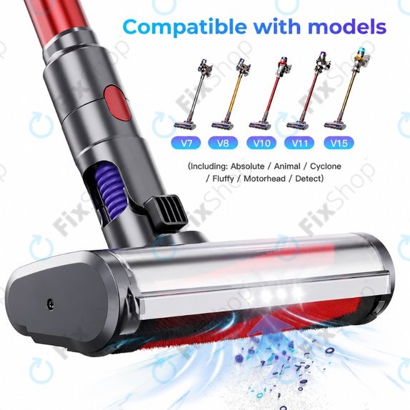 Κεφαλή Δαπέδου με Φως LED για Dyson V-series | Outsize