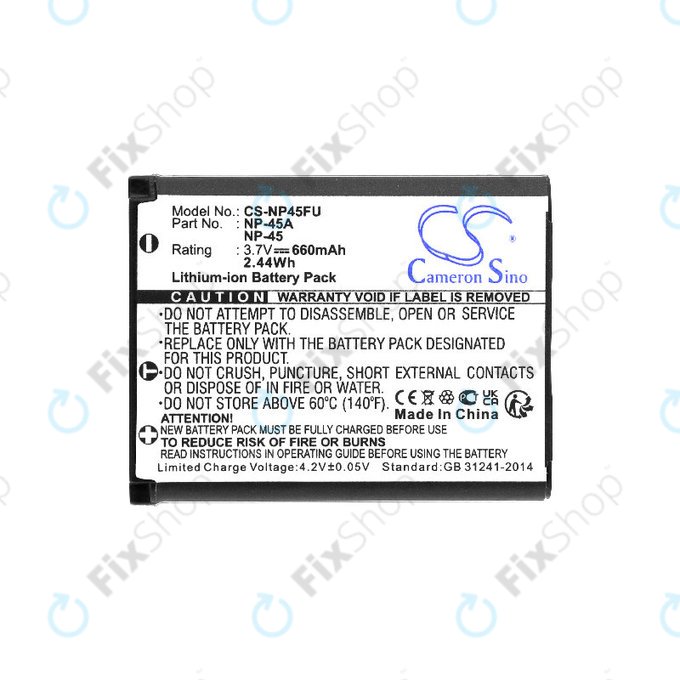 Μπαταρία για Leica, ALBA, Fujifilm, Avision, Praktica, Medion, 660mAh, Li-ion, 3.7V, NP-45, HQ