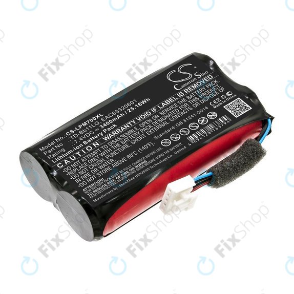 Μπαταρία για LG Music Flow P7, Xboom Go PK7, 3400mAh, Li-Ion, 7.4V, TD-Bb11LG, HQ