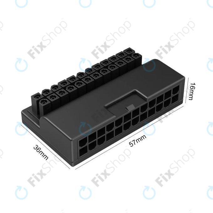 Αντάπτορας τροφοδοσίας ATX 24-pin 90° για μητρική πλακέτα